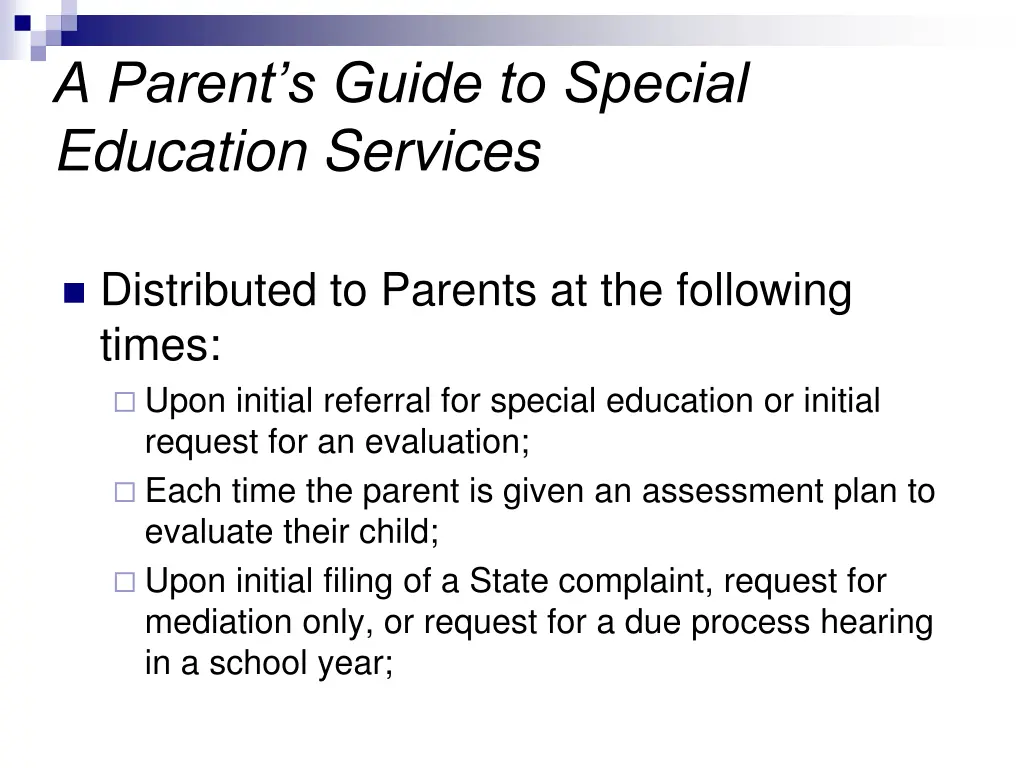 a parent s guide to special education services