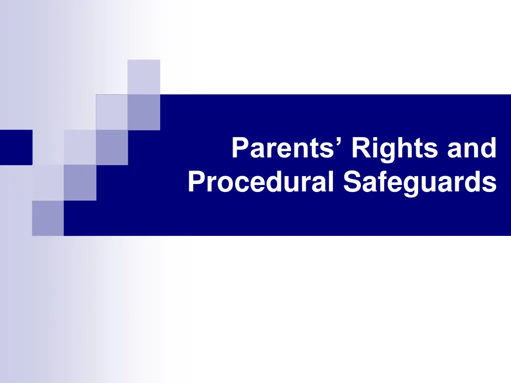 parents rights and procedural safeguards