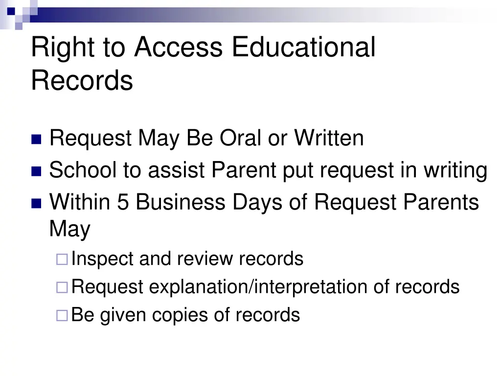 right to access educational records
