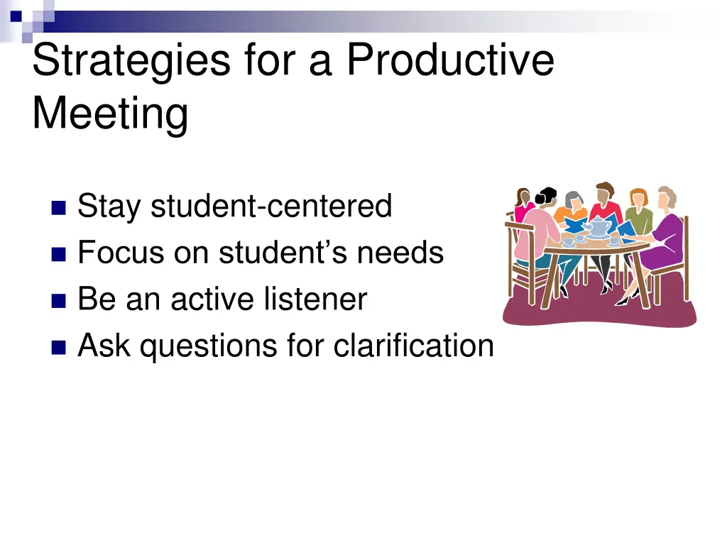 strategies for a productive meeting