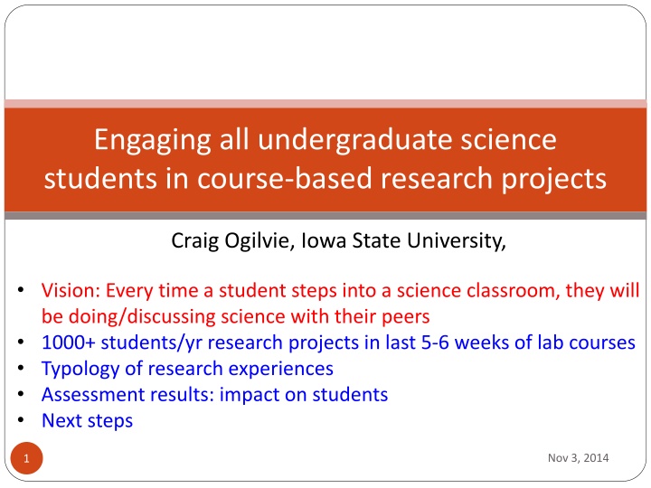 engaging all undergraduate science students