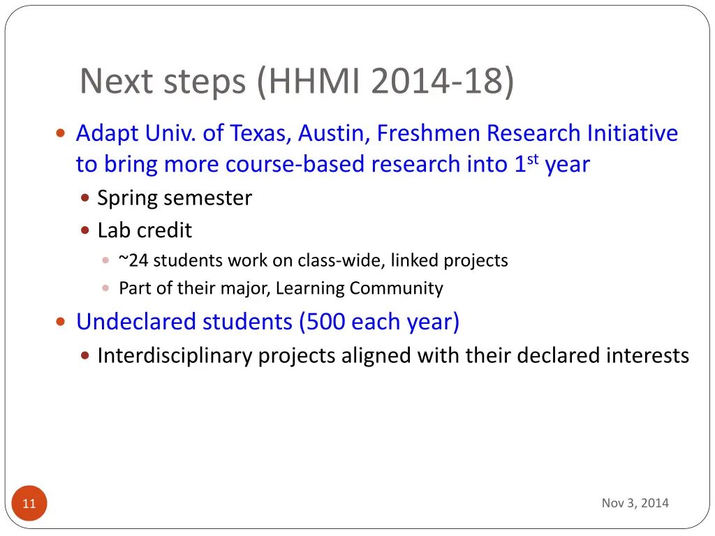 next steps hhmi 2014 18