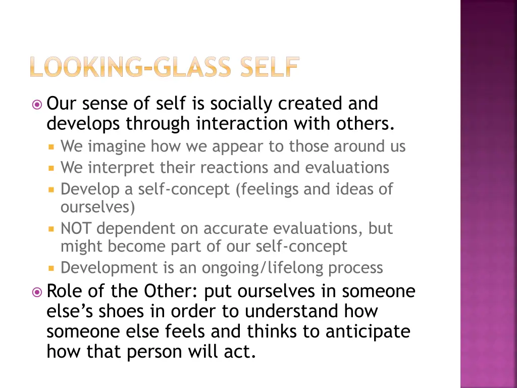 looking glass self