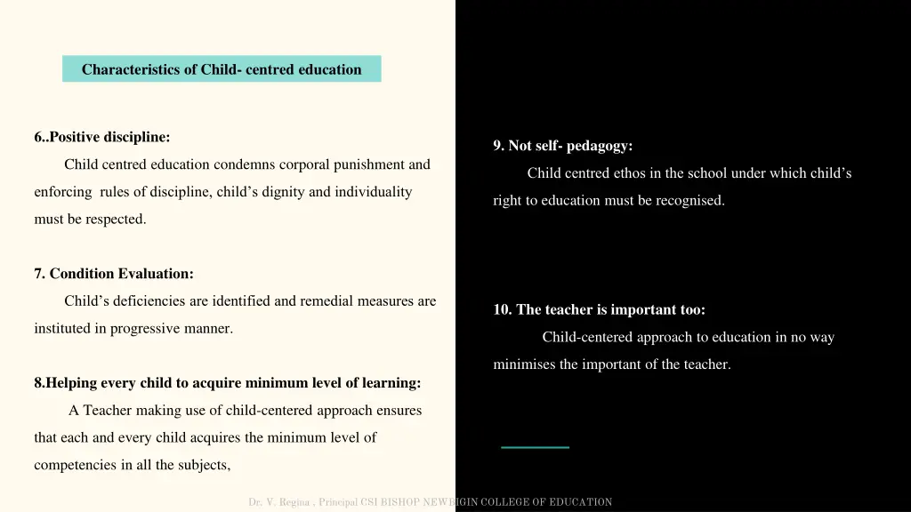 characteristics of child centred education 1