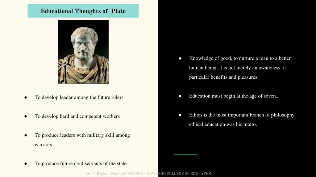 educational thoughts of plato