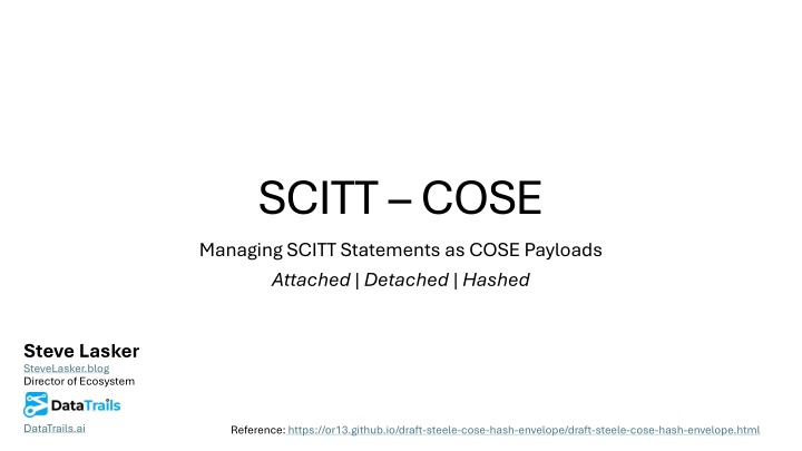 scitt cose managing scitt statements as cose