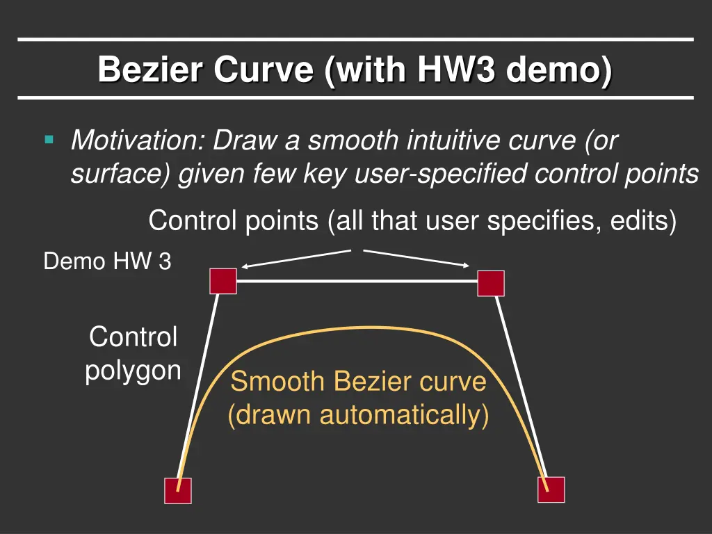 bezier curve with hw3 demo