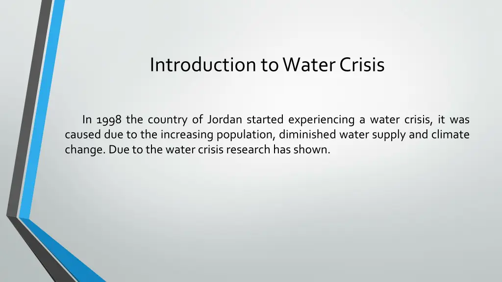 introduction to water crisis