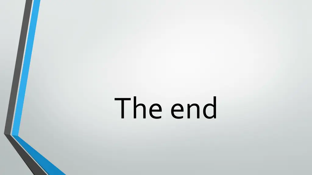 the end