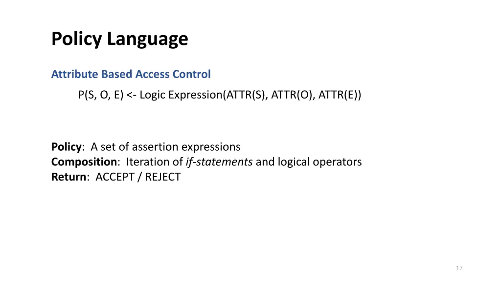 policy language 1