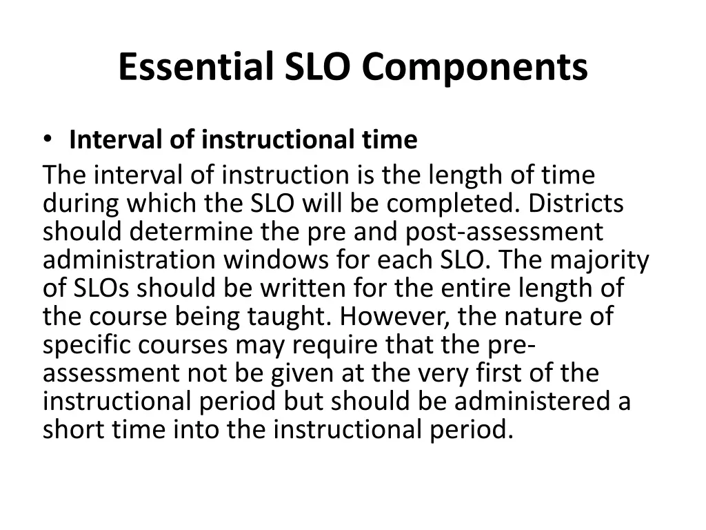 essential slo components 2