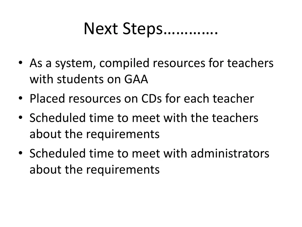 next steps 2