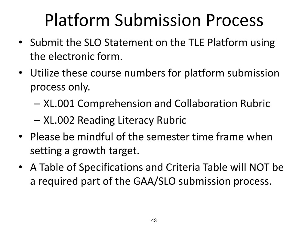 platform submission process submit