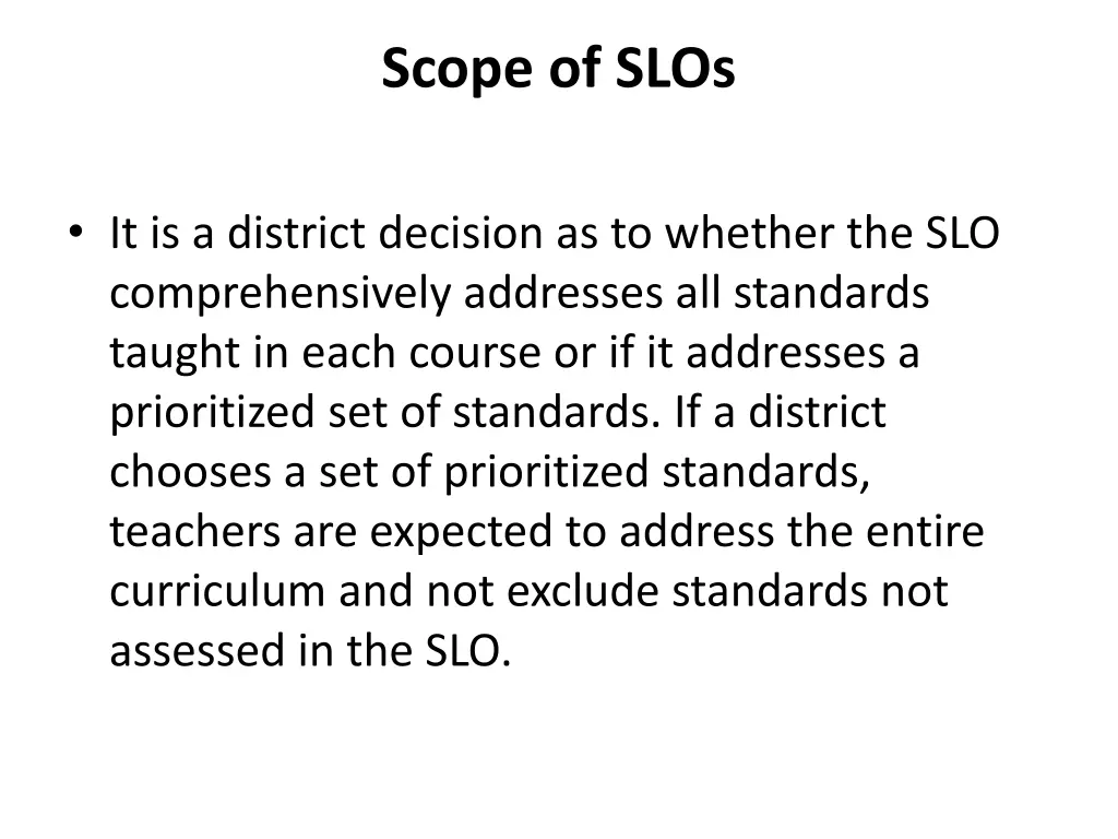 scope of slos