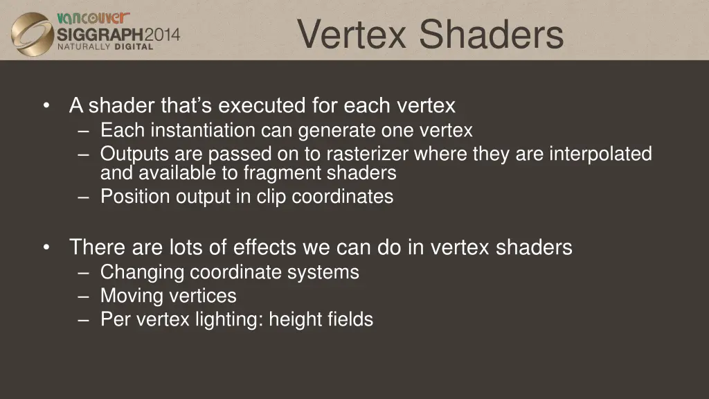 vertex shaders