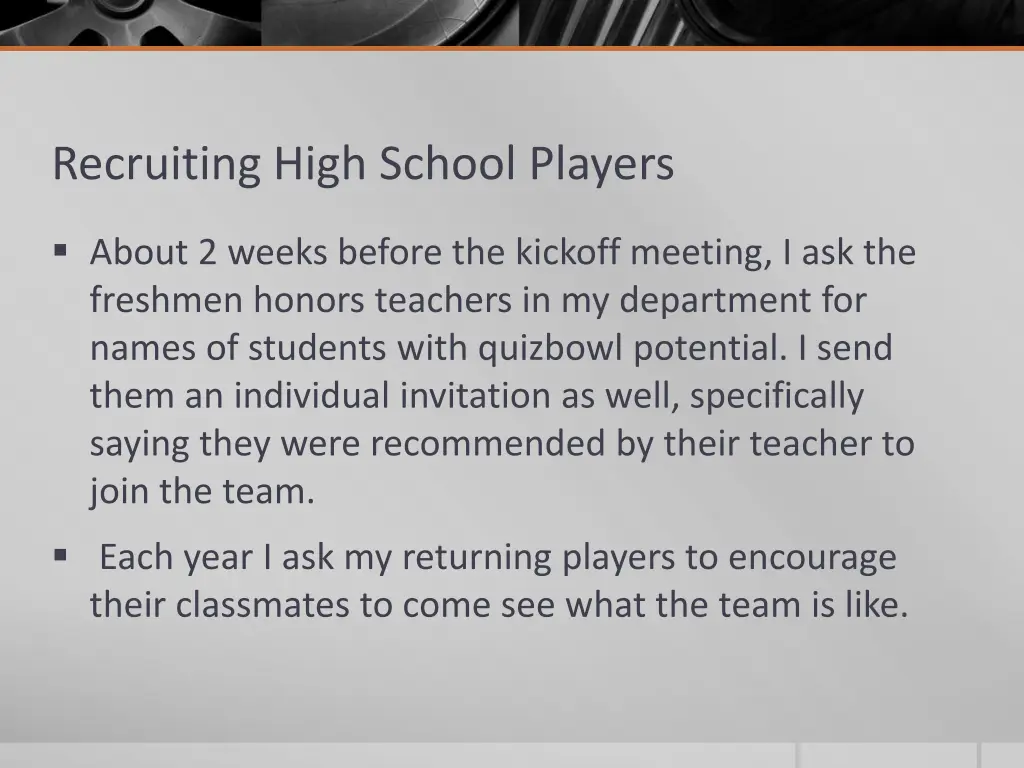 recruiting high school players