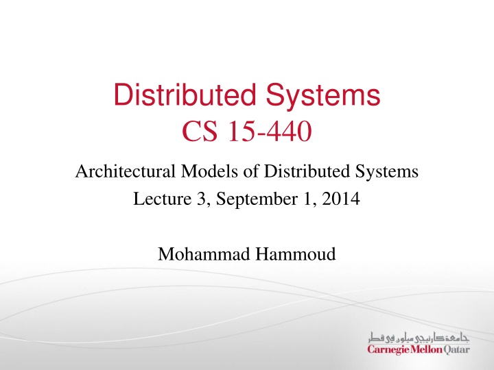 distributed systems cs 15 440