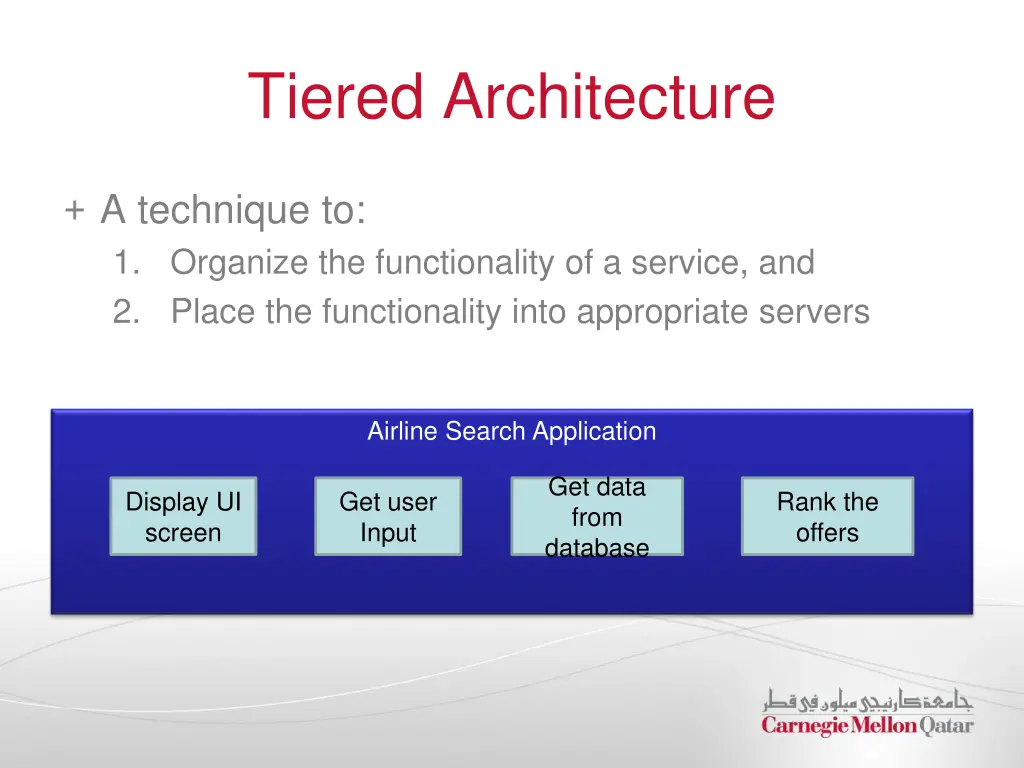 tiered architecture