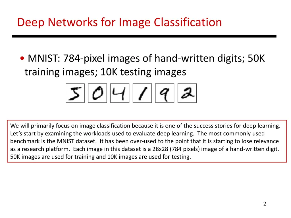 deep networks for image classification
