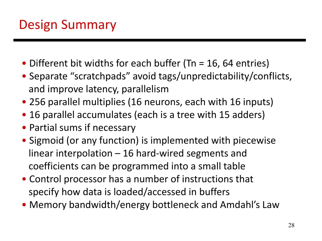design summary