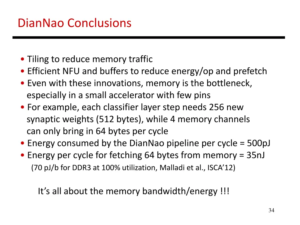 diannao conclusions