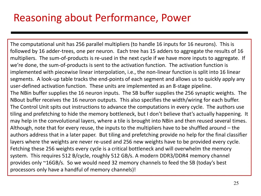 reasoning about performance power