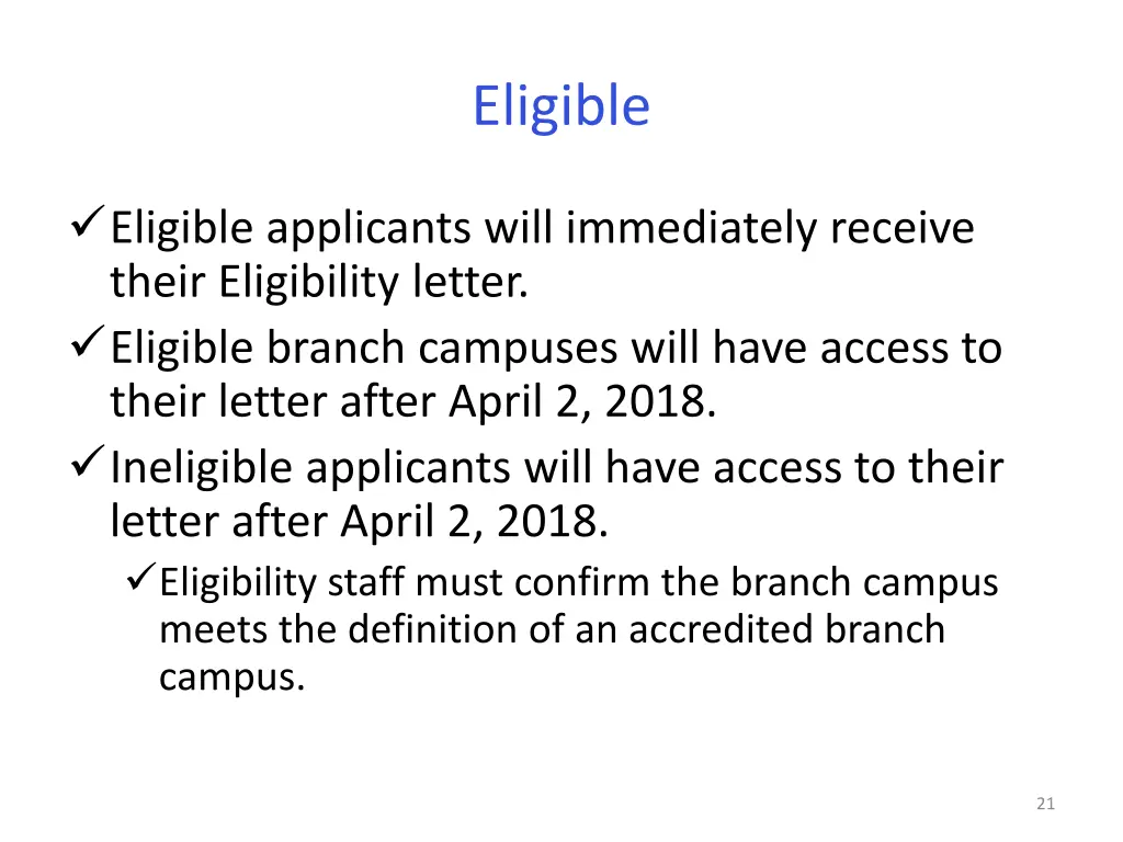 eligible