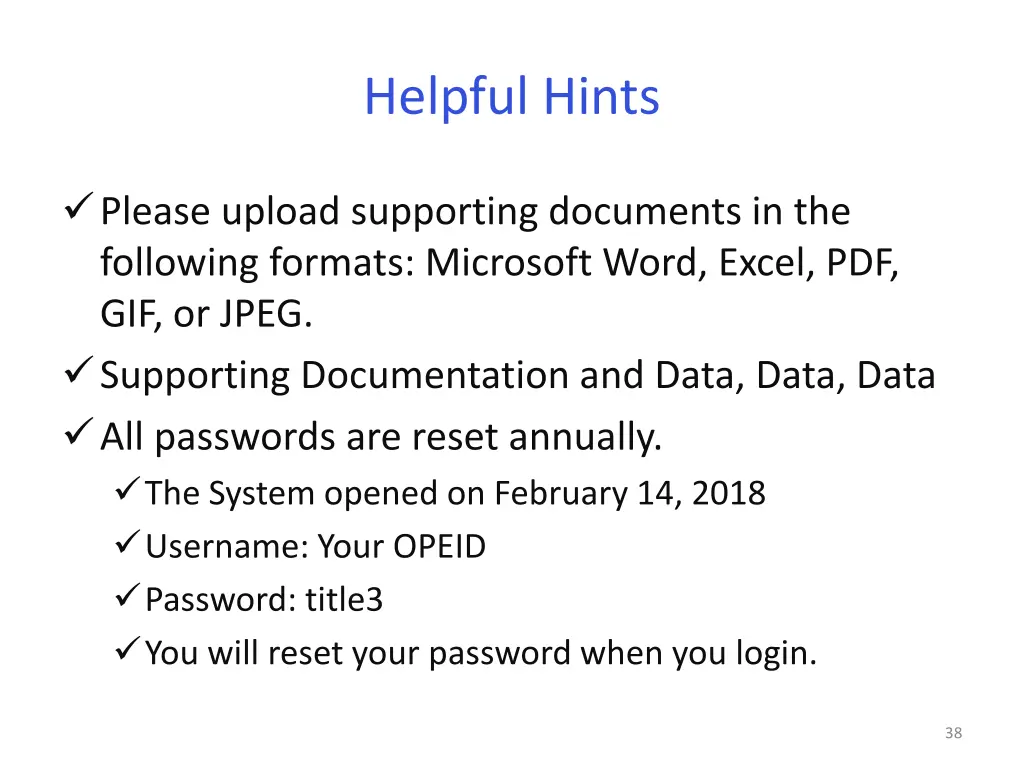 helpful hints