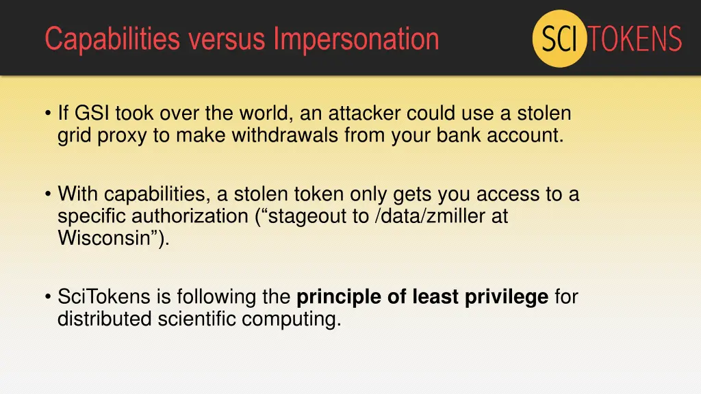 capabilities versus impersonation