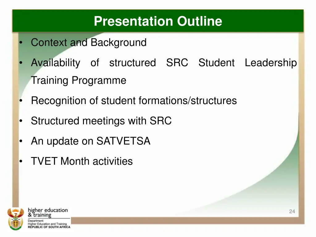 presentation outline 1
