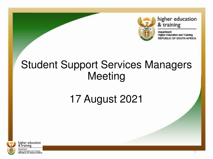 student support services managers meeting