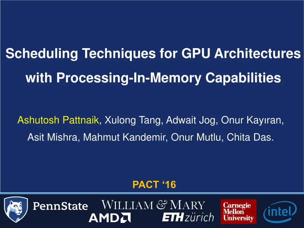 scheduling techniques for gpu architectures 1