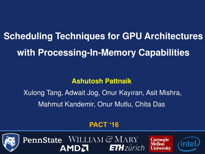 scheduling techniques for gpu architectures