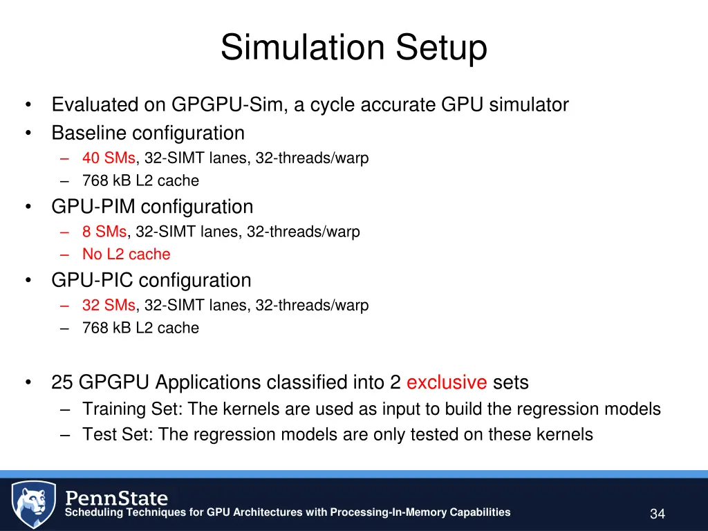 simulation setup