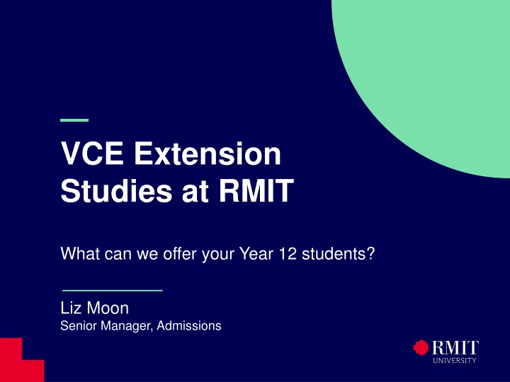 vce extension studies at rmit