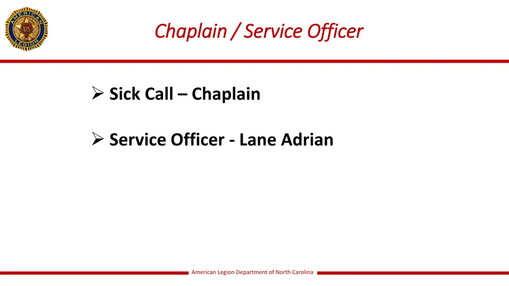 chaplain service officer chaplain service officer