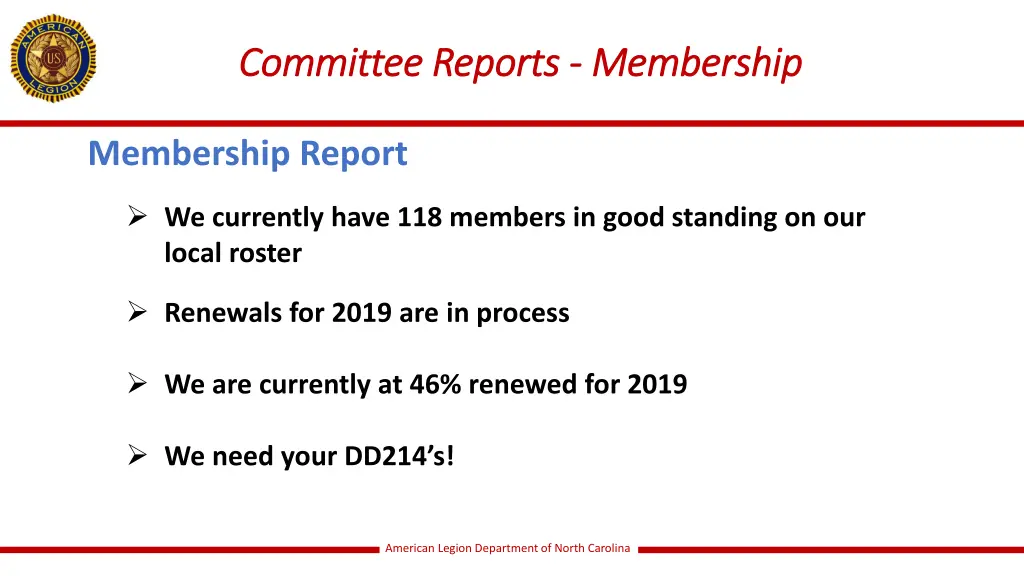 committee reports committee reports membership