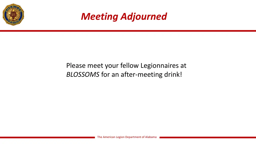 meeting adjourned
