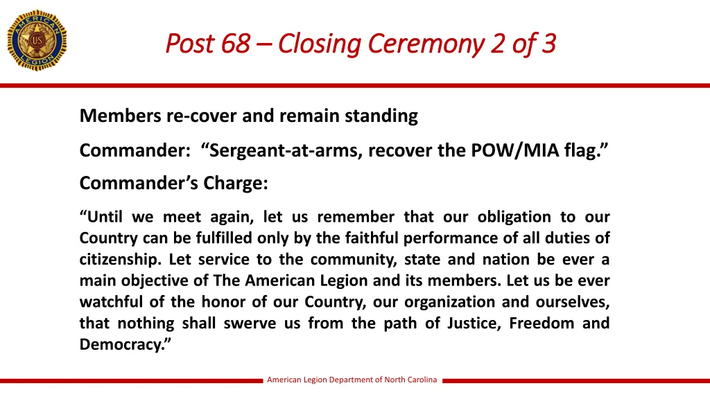 post 68 post 68 closing ceremony 2 of 3 closing