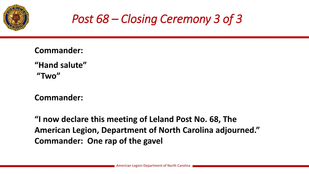 post 68 post 68 closing ceremony 3 of 3 closing
