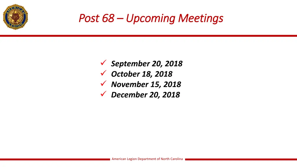 post 68 post 68 upcoming meetings upcoming