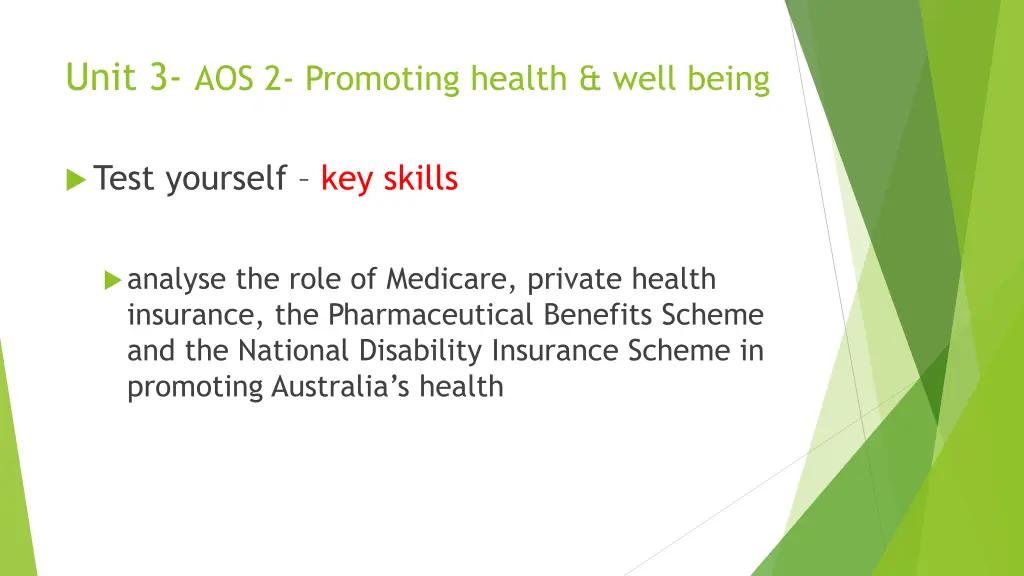 unit 3 aos 2 promoting health well being 5