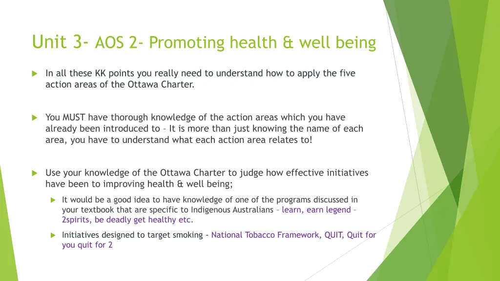 unit 3 aos 2 promoting health well being 7