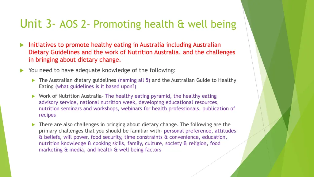 unit 3 aos 2 promoting health well being 8