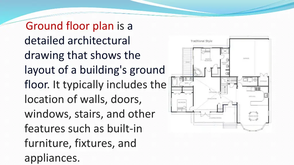 ground floor plan is a detailed architectural