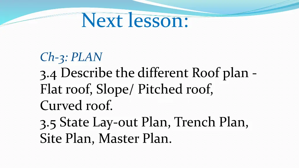 next lesson