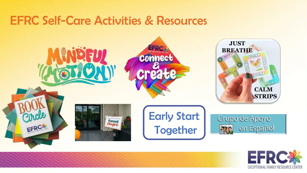 efrc self care activities resources