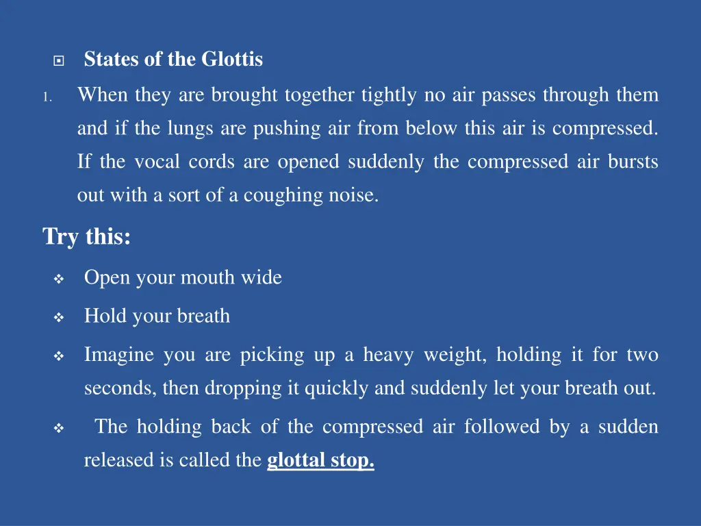 states of the glottis