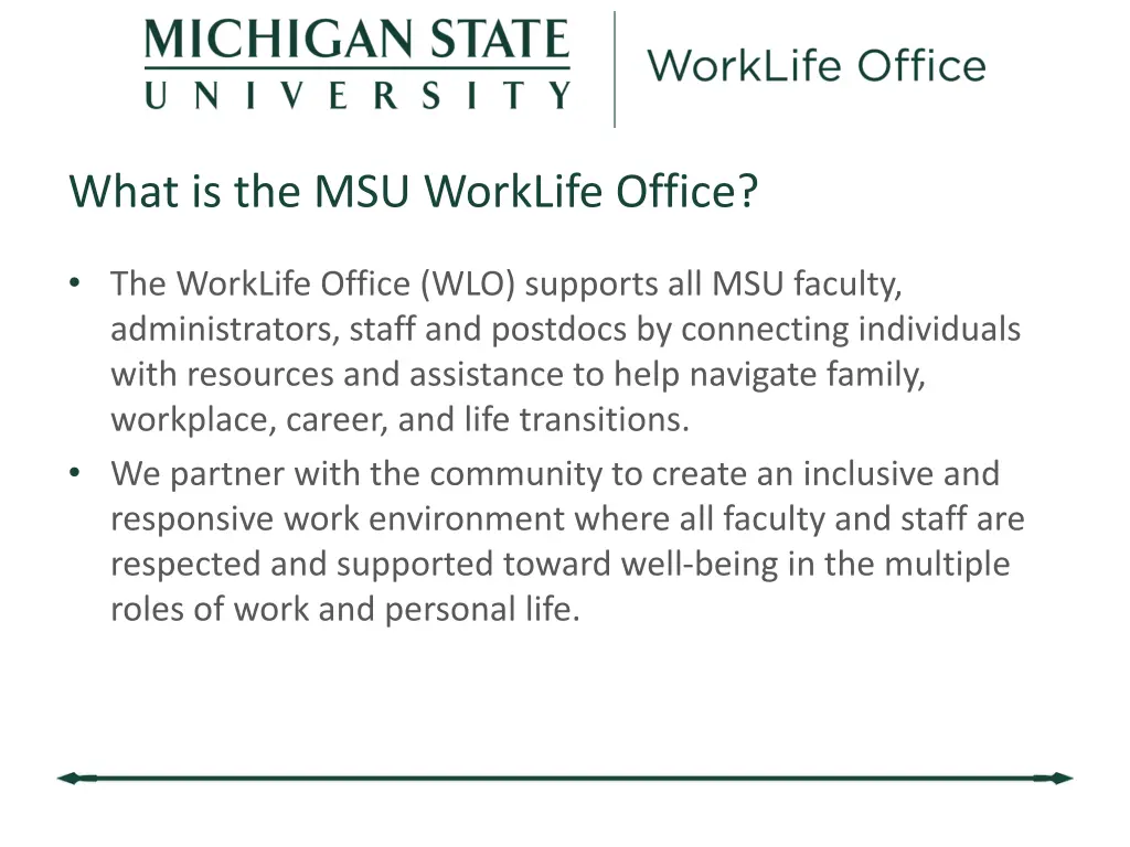 what is the msu worklife office