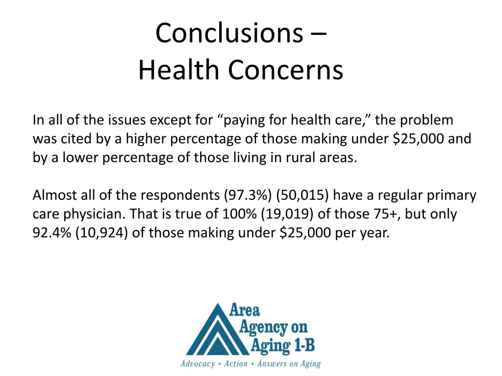 conclusions health concerns